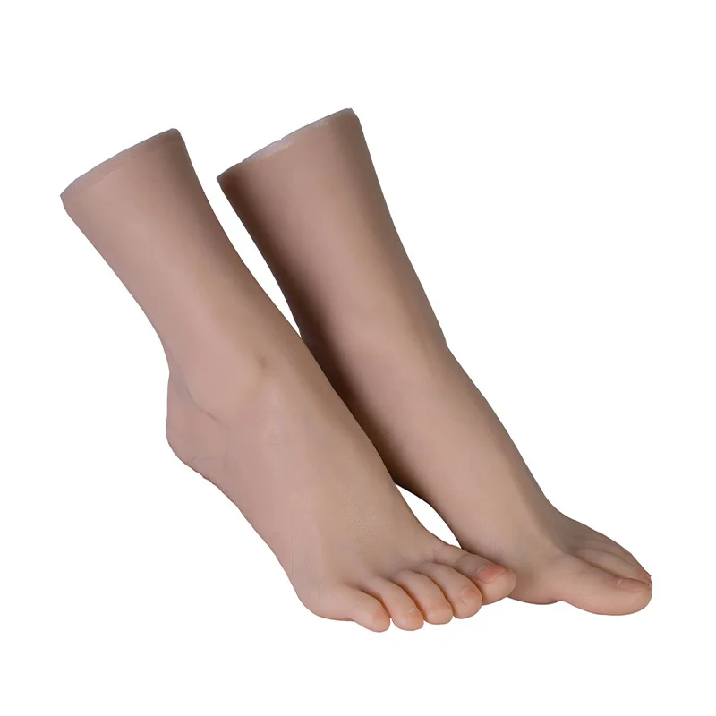 

Silicone Feet Model Beautiful Female Fake Nail Practice Foot Mannequin Feet Fetish For Photograph Shoes Jewelry Display TG3719