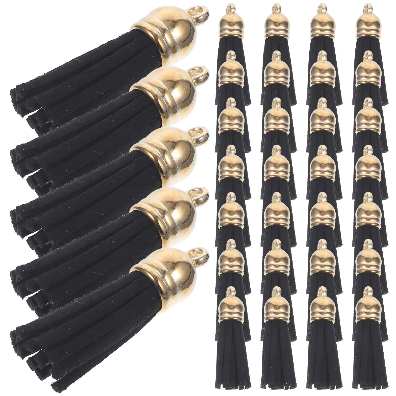 

100Pcs Tassels Pendant Charms Bright Color Wear-Resistant Keychain Earrings Handbag DIY Crafts Accessories Bulk