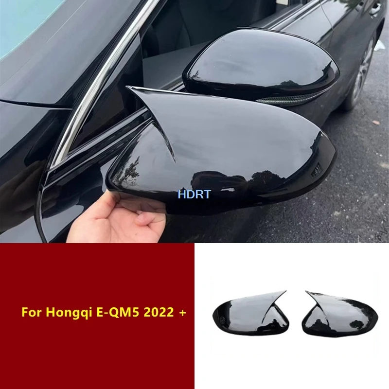 

Для Hongqi E-QM5 EQM5 2022 + автомобильный стиль, крышка зеркала заднего вида, корпус зеркала заднего вида, рамка для столкновений, аксессуары, внешняя наклейка