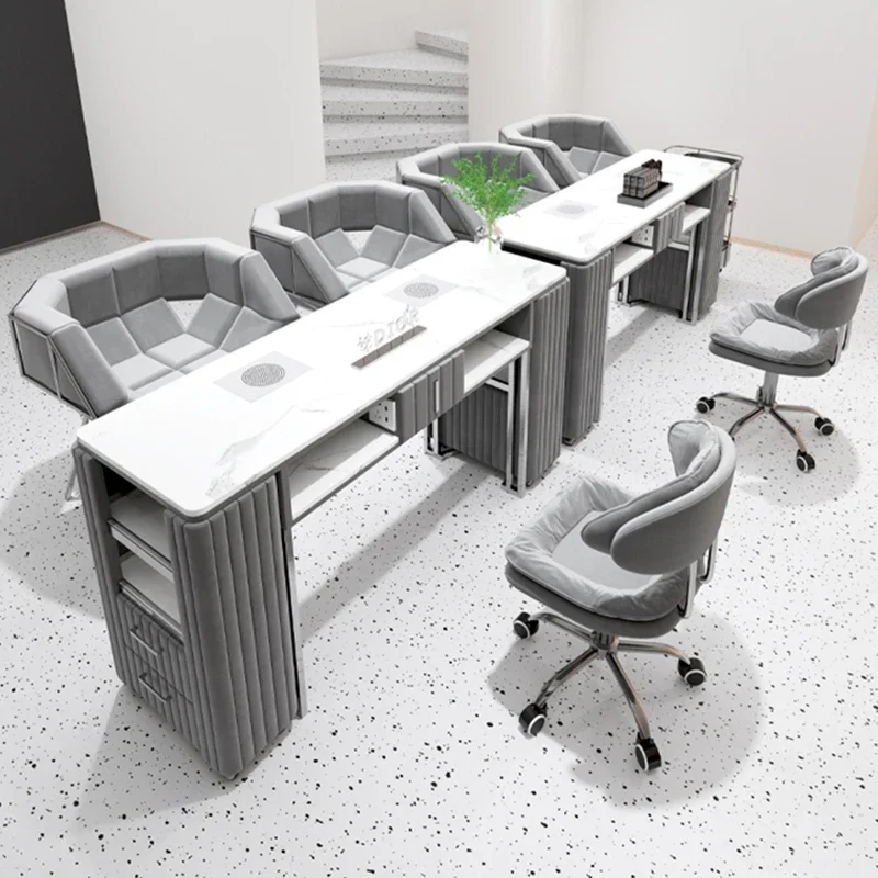 Japanese Marble Nail Desk Table Salon Furniture Beauty Salon Manicure Nails Professional Equipment Manicure Moveis Furniture