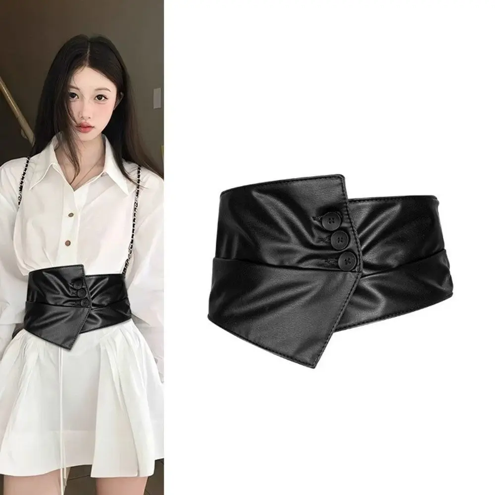 cinto-largo-de-tecido-e-couro-pu-com-botoes-estilo-corset-para-mulheres-faixa-de-cintura-modeladora-cinto-de-cintura-largo-para-vestido