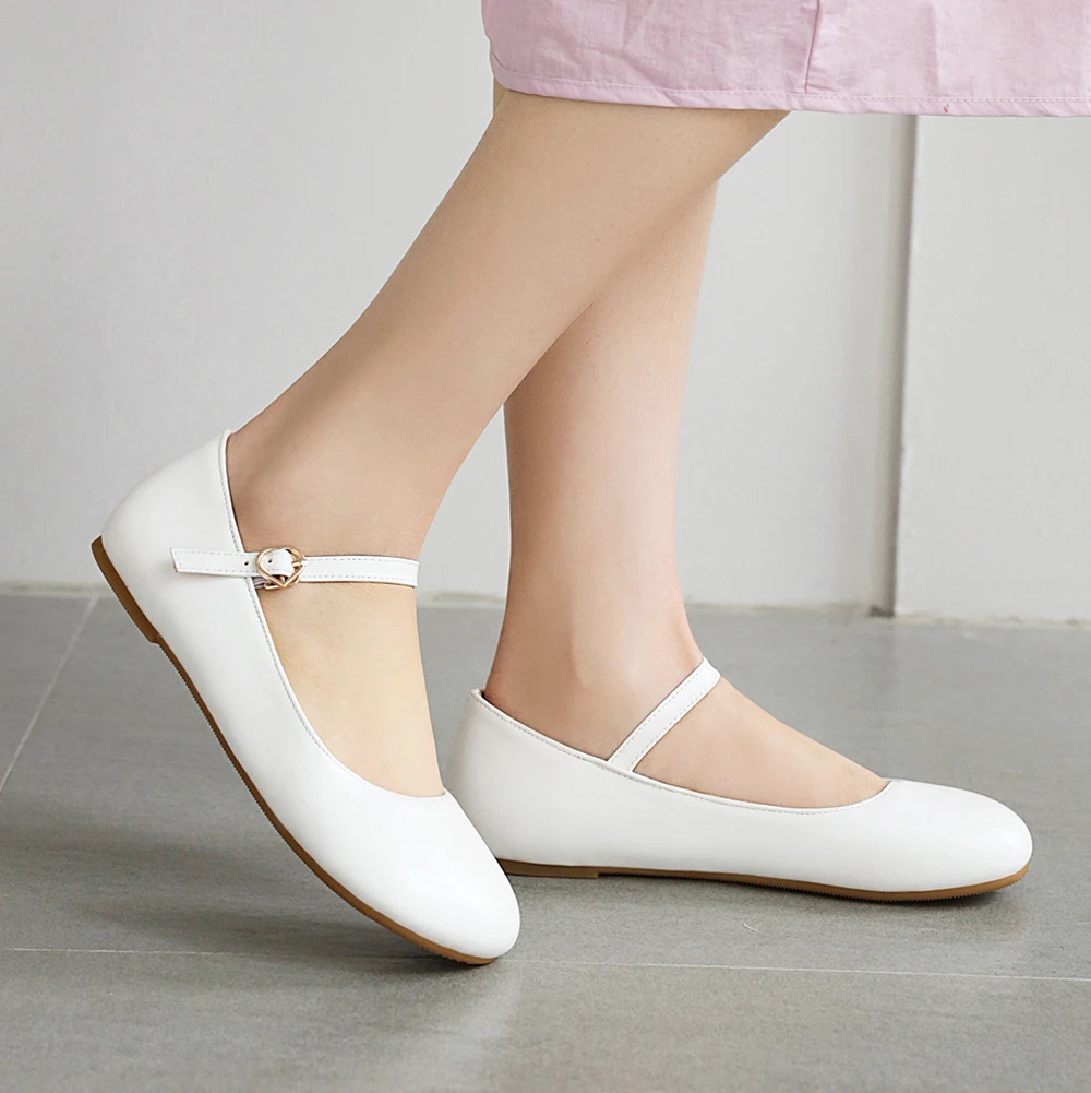 Women Flat Mary Janes Classic Round Toe Ballet Shoes 2023 Fashion Round Toe Buckle Breathable Ladies Boat Footwear Zapatos Mujer