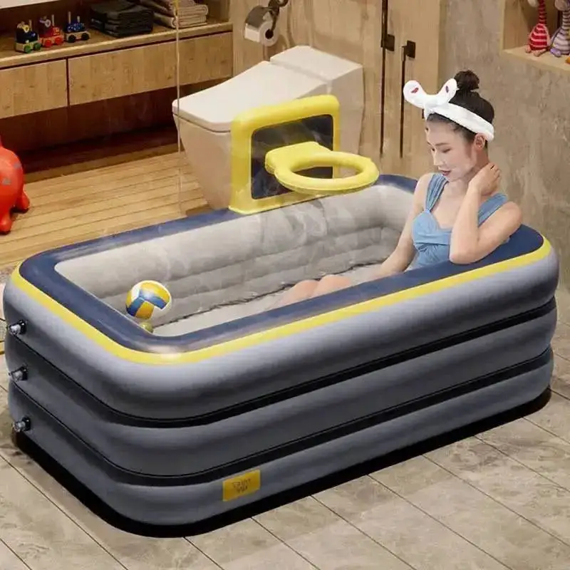 Bath Bath Bucket Foldable Inflatable Bathtubs Full Body Sweat Steam Portable Barrel Indoor Swimming Adult Pool Bathroom Products