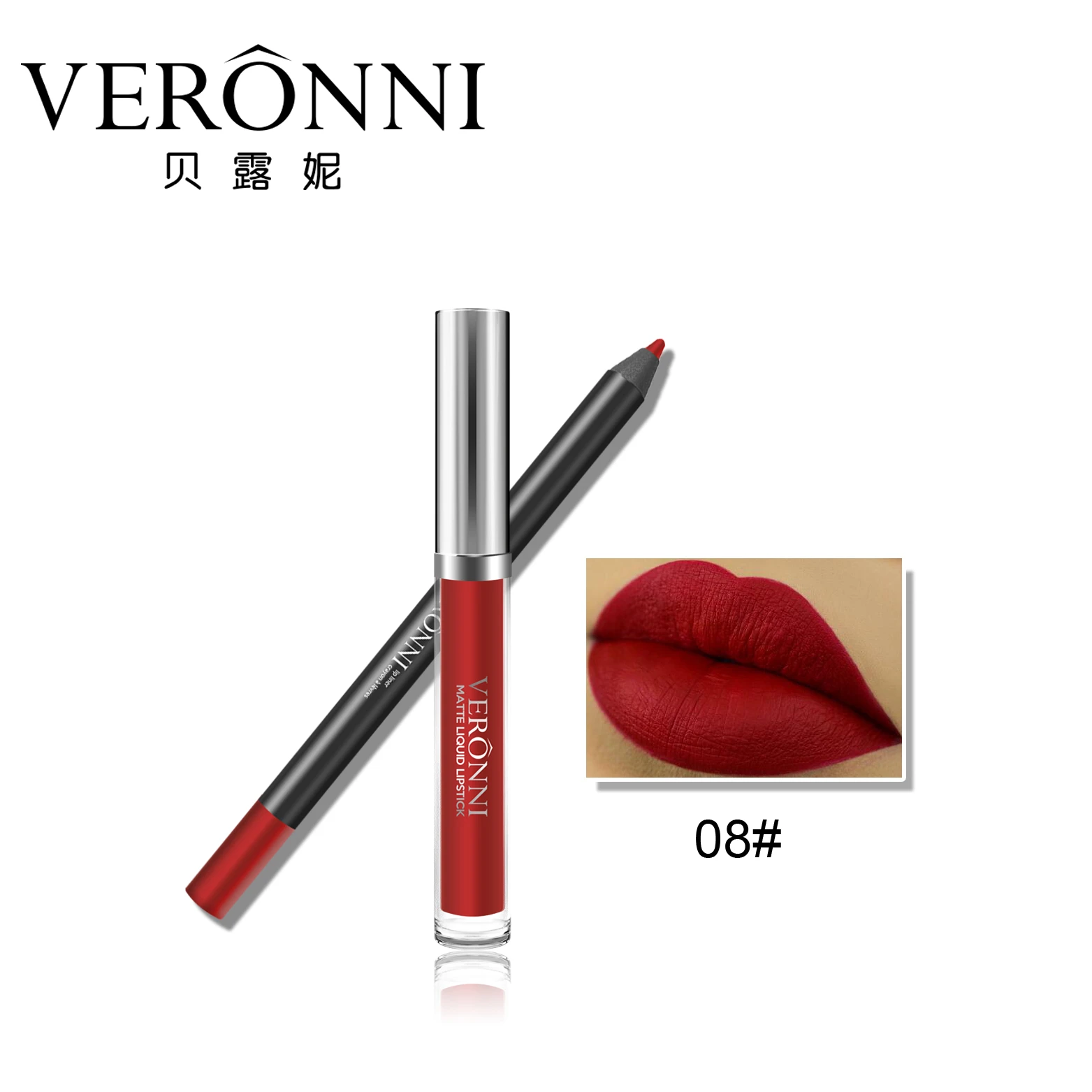 

13 color lusterless liquid lipstick+lipliner set lip color makeup velvet lip color long-lasting waterproof VERONNI cosmetics set