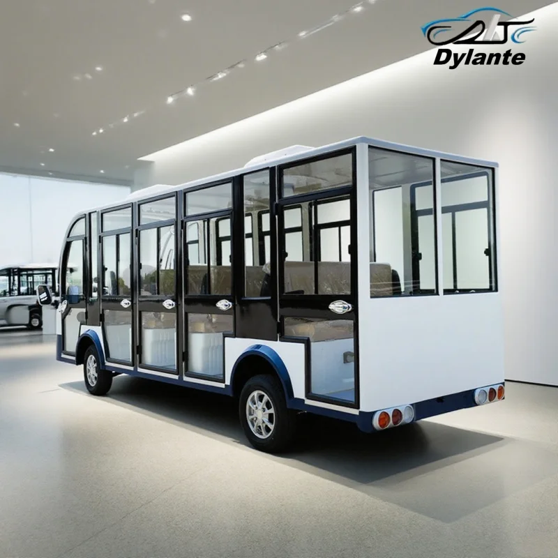 2025 Hot Sale 11 14 Seater Electric Sightseeing Shuttle Bus New Energy Minibus Optional Color For TranSporTing Tourists