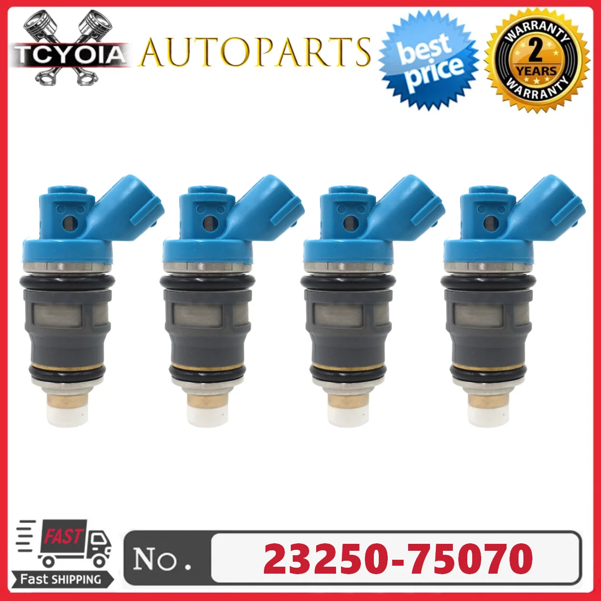 

New 4pcs 23250-75070 23209-79115 23209-75070 Fuel Injectors Fits For TOYOTA HILUX 1RZE T.U.V 2.0L 2001~2005