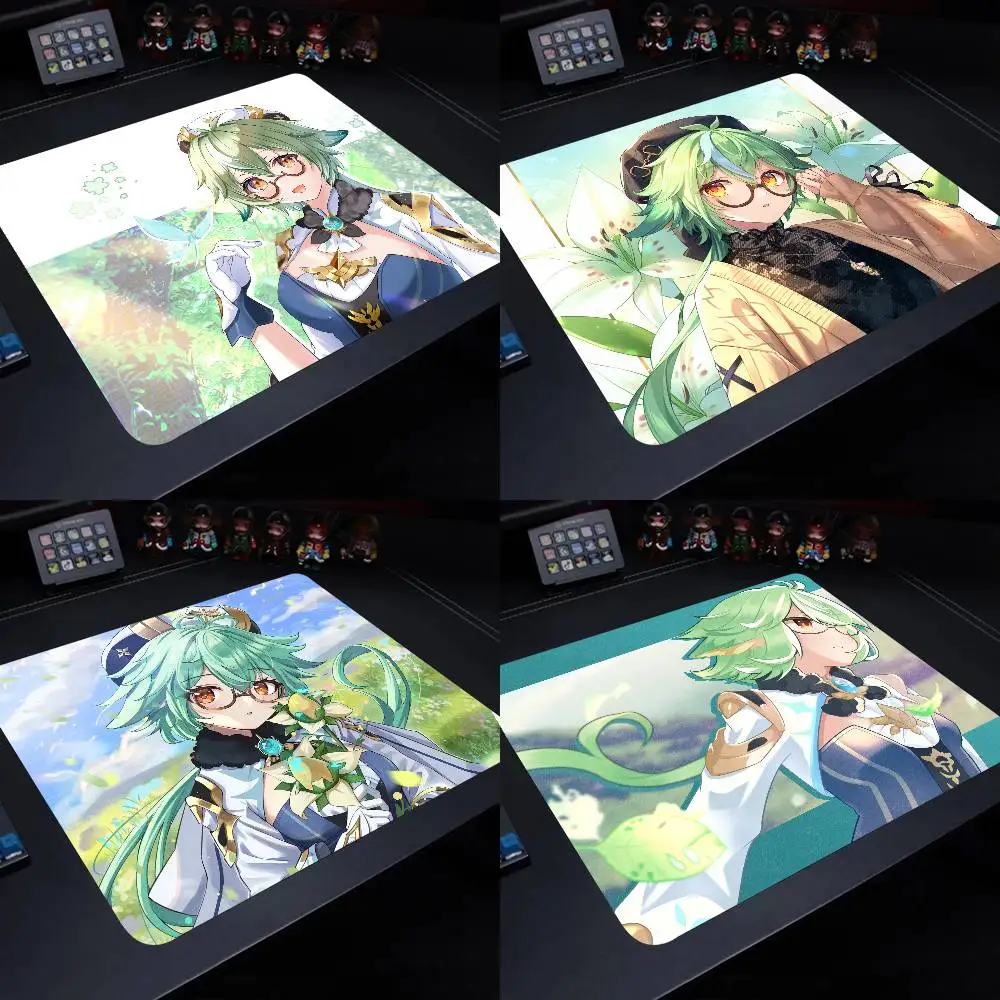 Sucrose Genshin Impact Small Mouse Pad Gaming Laptop Mousepad Gamer Carpet Keyboard Mat Desk Protector