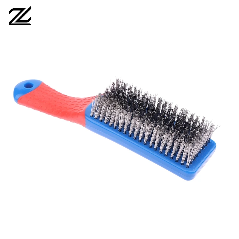 Heavy Duty Stainless Steel Wire Brush With Comfortable Plastic Handle - Perfect For Removing Rust, Welding Slag, Dirt, And Paint