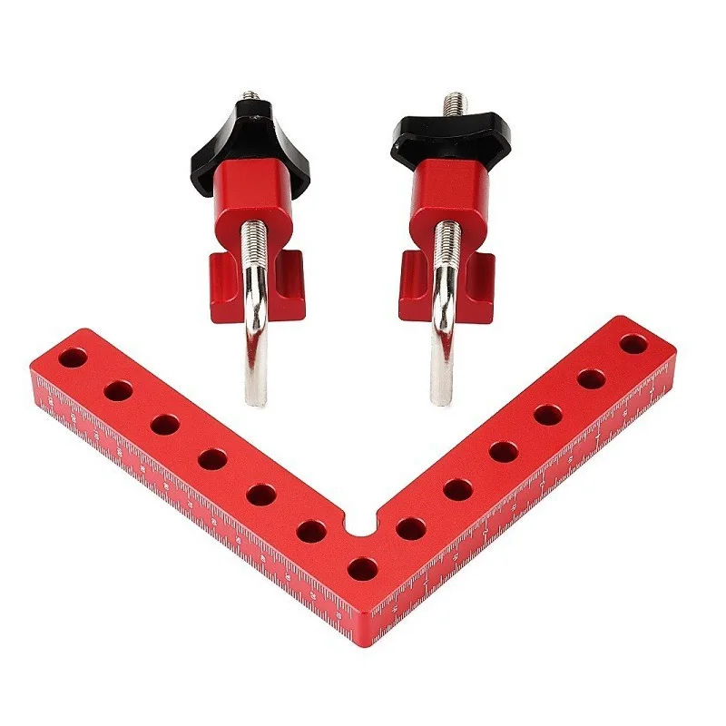 Woodworking Straight Angle Ruler 14x14cm 90 Degree Positioning Block Woodworking Straight Angle Clamp Tools Aluminum Alloy