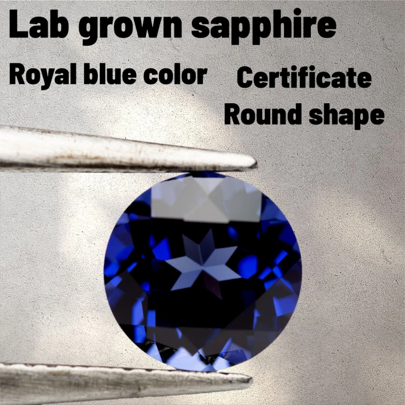 

Сапфир искусственно синтезированные драгоценные камни круглой формы королевский синий цвет ненатуральный сертификат для изготовления ювелирных изделий своими руками оптом