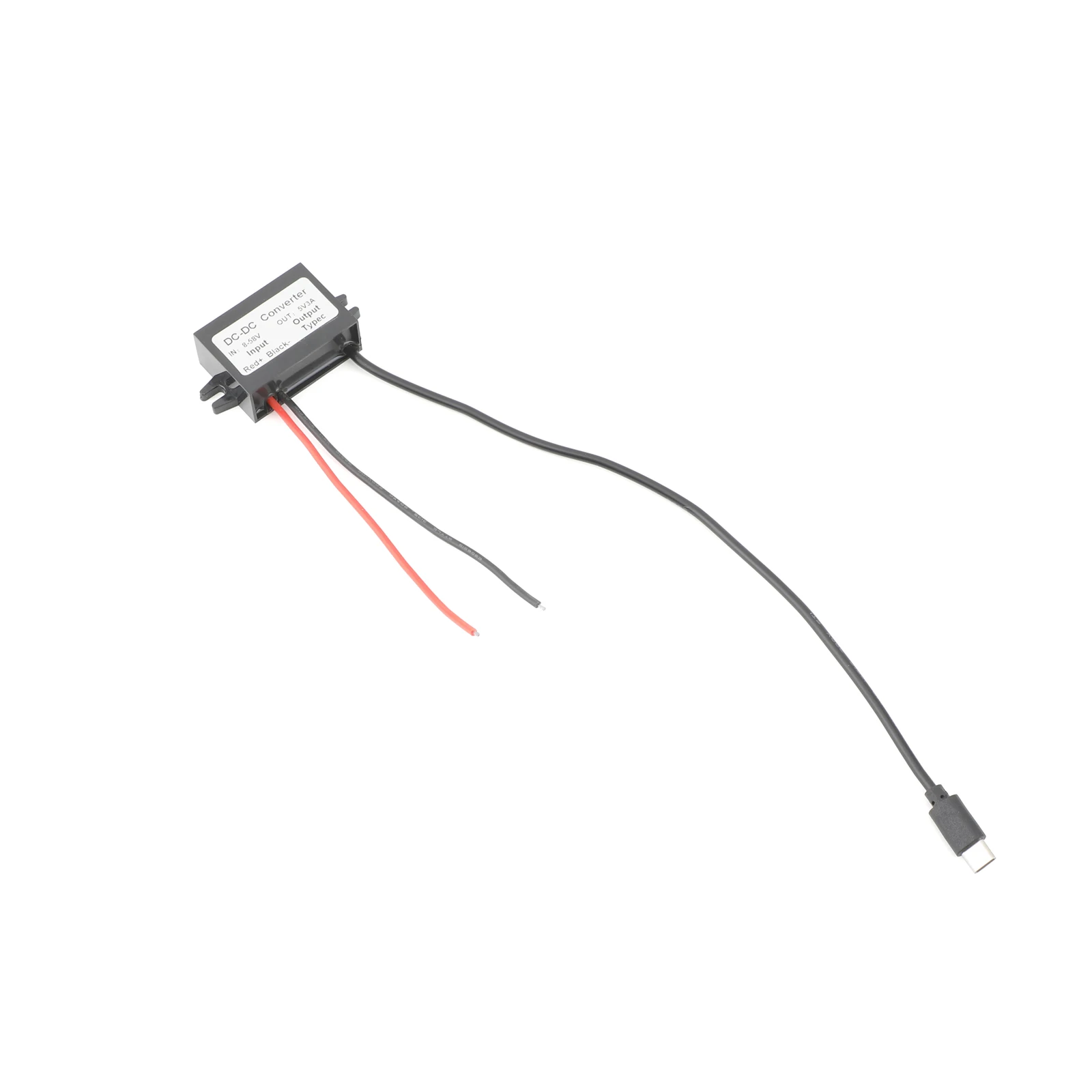 

DC-DC Power Converter 8V-58V to 5V 3A 15W Buck Regulator Step-Down Voltage Supply Moudle Waterproof Output with Power Adapter