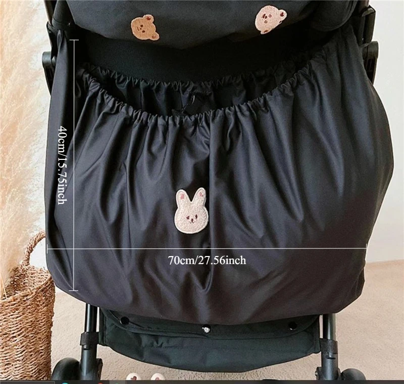 

Summer Stroller Hanging Bag Nappy Organizer Large Capacity Mesh Pouch for Baby Essentials