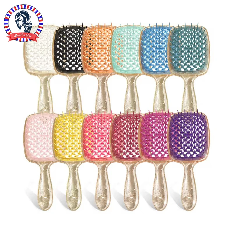 1 PCS Fluffy Air Cushion Scalp Massage Hair Brush Wide Teeth Hollow Combs Salon Women Styling Tool Hairdressing Supply