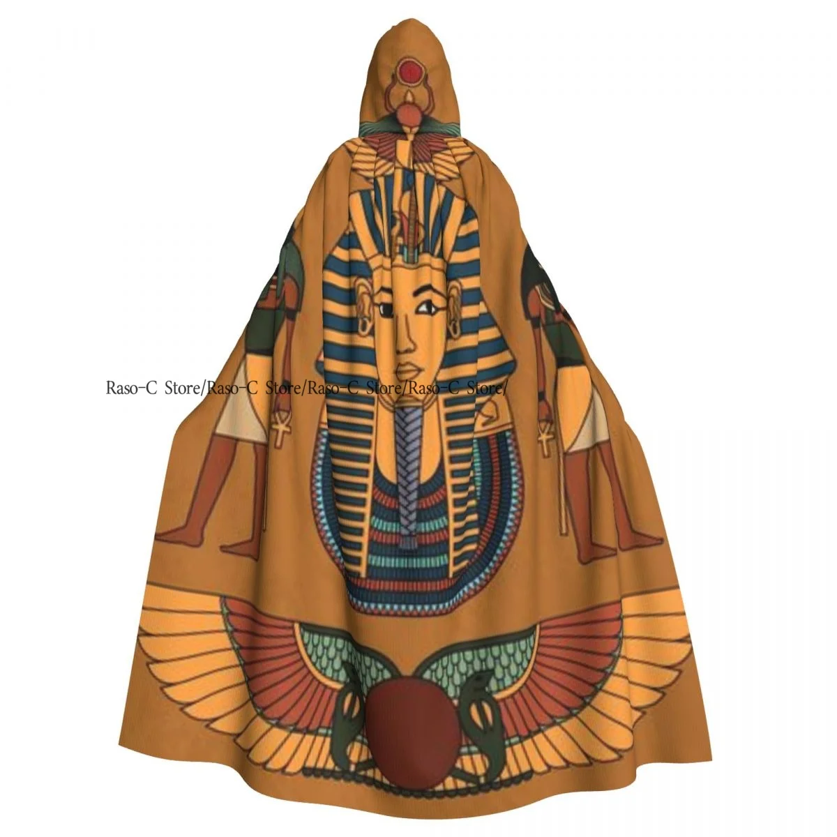 Adult Cloak Cape Hooded Ancient Egypt Winged Sun Gods Anubis Horus Medieval Costume Witch Wicca Vampire Elf Purim Carnival Party