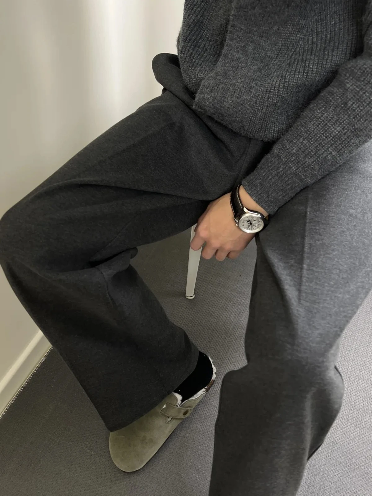 

Мужские брюки Deep ey Straight Leg: американские повседневные брюки, весенне-осенние, с высокой талией, расклешенные, молодежные, модные