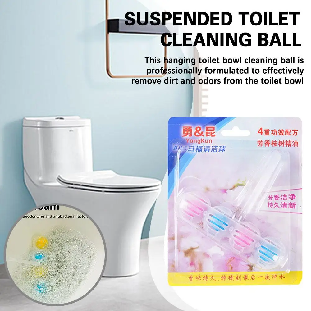 

1 Bag Hanging Toilet Bowl Cleaner Balls Closestool Hanging Bathroom Hygiene Cleaner Dirt Deodorant Household S5P4