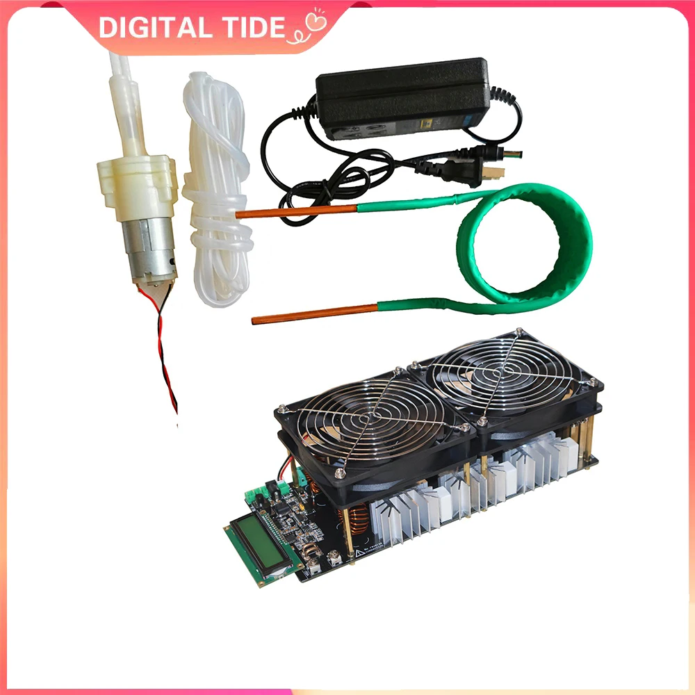 High Frequency Induction Heater Module Flyback Driver Heater Good Heat Dissipation + Coil +pump +Power Adapter 3000W 55A