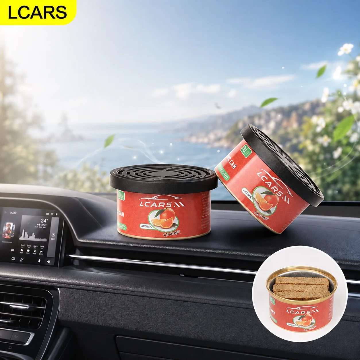 Lcars General Motors Air Freshener Aromatherapy Solid Air Purifying Deodorizer Long-Lasting Car Fragrance
