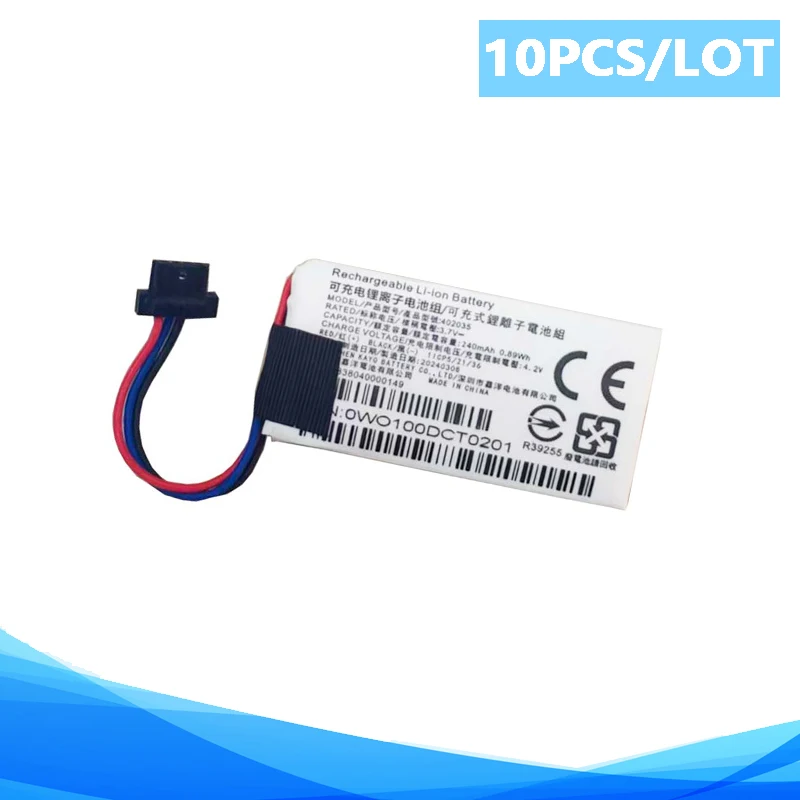 10PCS/Lot 240mAh 402035 3.7V Battery For Mio 528 368A 408A 368 628 Mivue 538 Drive Recorder