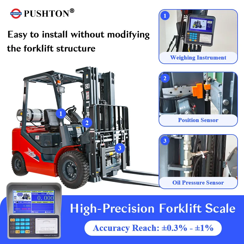 2T 3T 5T Forklift Pallet Jack Scale Digital Forklift Weighing Scale For Warehouse