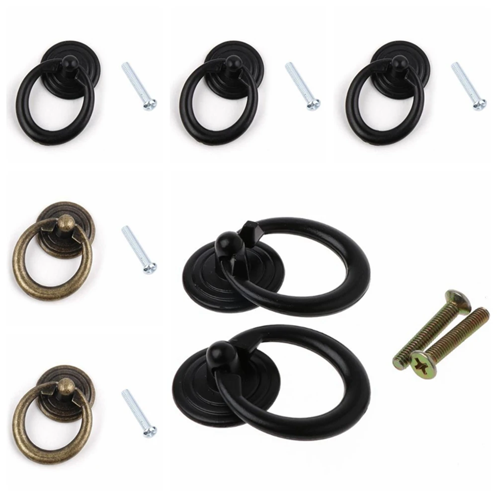 

Simple Drop Ring Hardware Cupboard Cabinet Knobs for Wood Case Drawer Pulls Ring Handles Furniture Handles Cabinet Ring Pulls