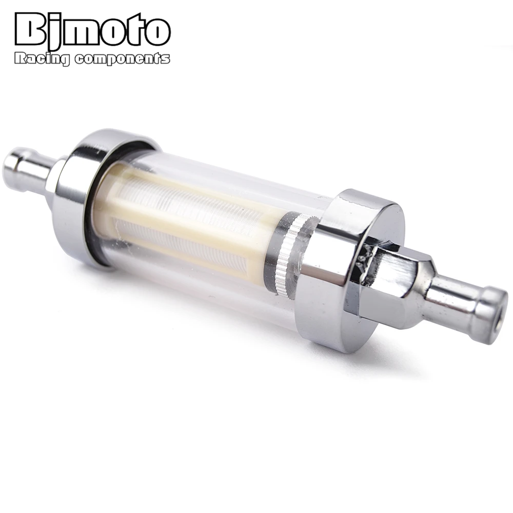 

8MM Aluminum Anodized Fuel Filter with Bronze Elemnt 40 Micron 5/16'' Fuel Oil Filter Gas oline Separator