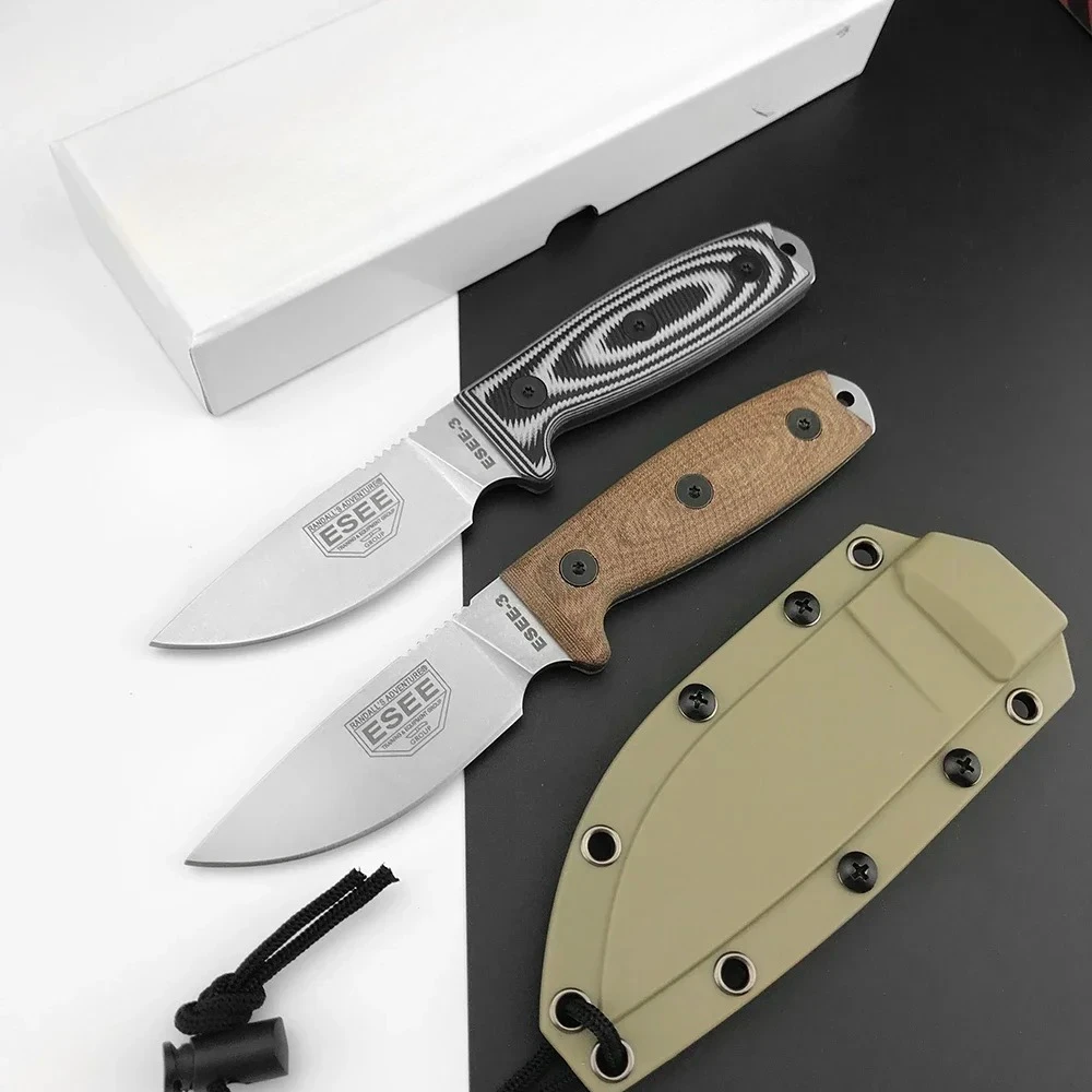 High Hardness Fixed Blade Knife EDC Outdoor Multi-functional Straight Knife Camping Hiking Fishing Practical Knives Daily Cutter