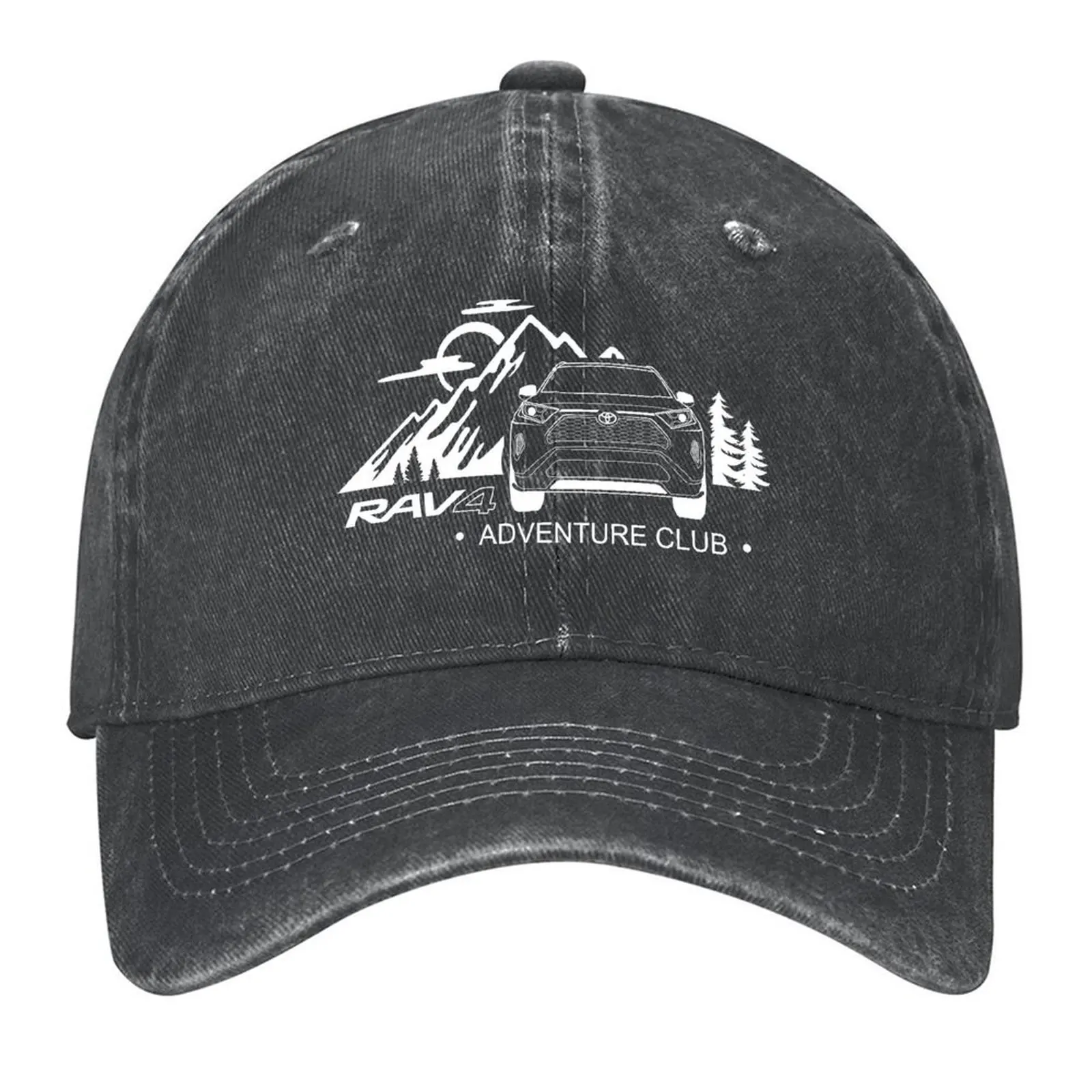 

RAV4 Adventure Club Baseball Cap Mountaineering Beach Sunscreen Bobble Hat Women's Beach Visor Men's