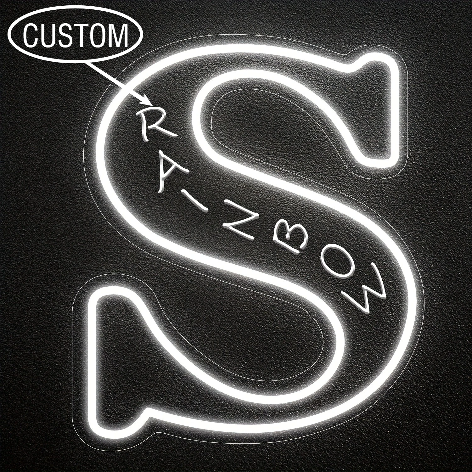 Custom 26 Letters 3D Embossed LED Neon Sign, Personalized Wall Decor Night Light with Dimmable Brightness for Bedroom Bar Party - view 4