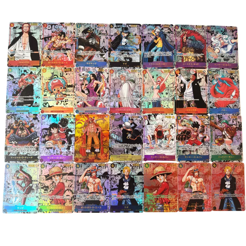 Anime Card One Piece OPCG Replica OP13 Manga giapponese Rufy Ace Sobo Snake Man Bonney Sanji Roger Gioco Anime Collezione di carte
