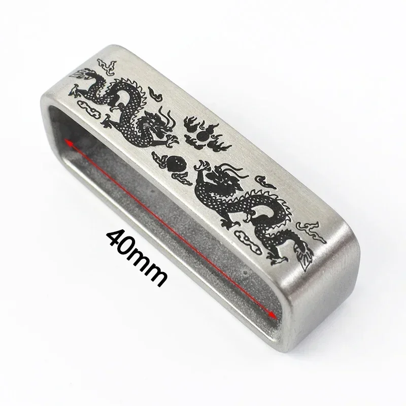 Deepeel 40mm szlufka ze szczotkowanego metalu solidny pasek ze stali nierdzewnej 3.7-3.9cm paski DIY skórzane rzemiosło sprzęt akcesoria do dżinsów