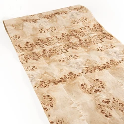 55*250cm Natural Poplar Burl Veneer, Kraft Paper Back Veneer for Restoration of Furniture, Stero Sperakers, Crafts Wood Veneer