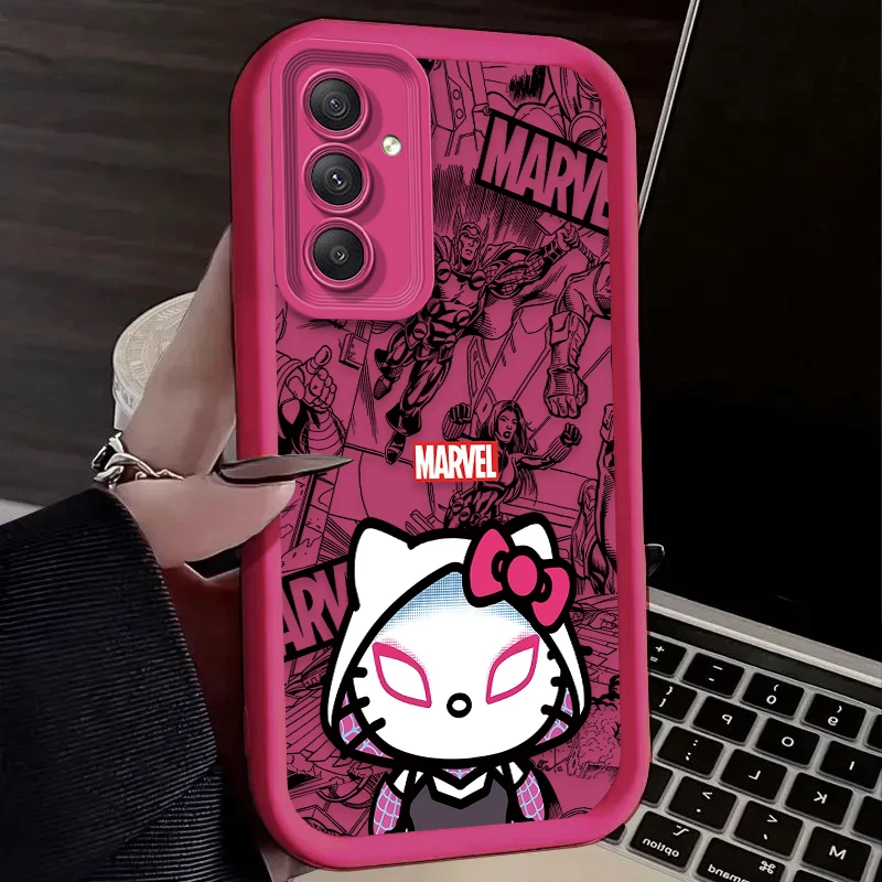 Чехол «Человек-паук» Hello Kitty для Samsung Galaxy A54 A05 A05S A34 A24 A14 A53 A33 A23 A13 A52 A52S A32 A22 A12 A71 A51 A31 A50