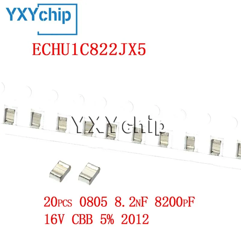 

20pcs 0805 8.2nf 8200pf 16v Cbb Echu1c822jx5 5% 2012 Smd Metallized Pps Film Capacitor New Original