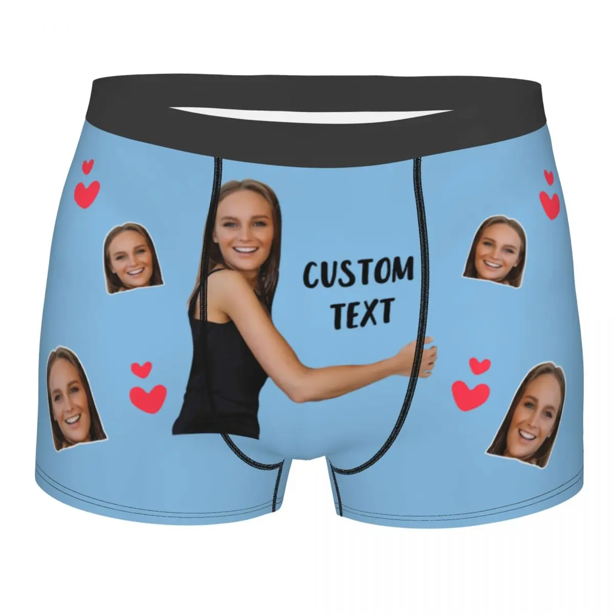 Valentine\'s Day Personalize Boxer Face Custom Photo Man\'s Underwear Gift for Man Boyfriend Anniversary Birthday/Wedding Gifts