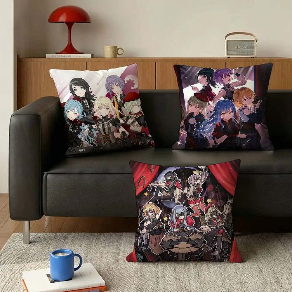 BanG Dream A-Ave Mujica   Various Sizes Square Pillow Case For Car Home Bedchamber Decor