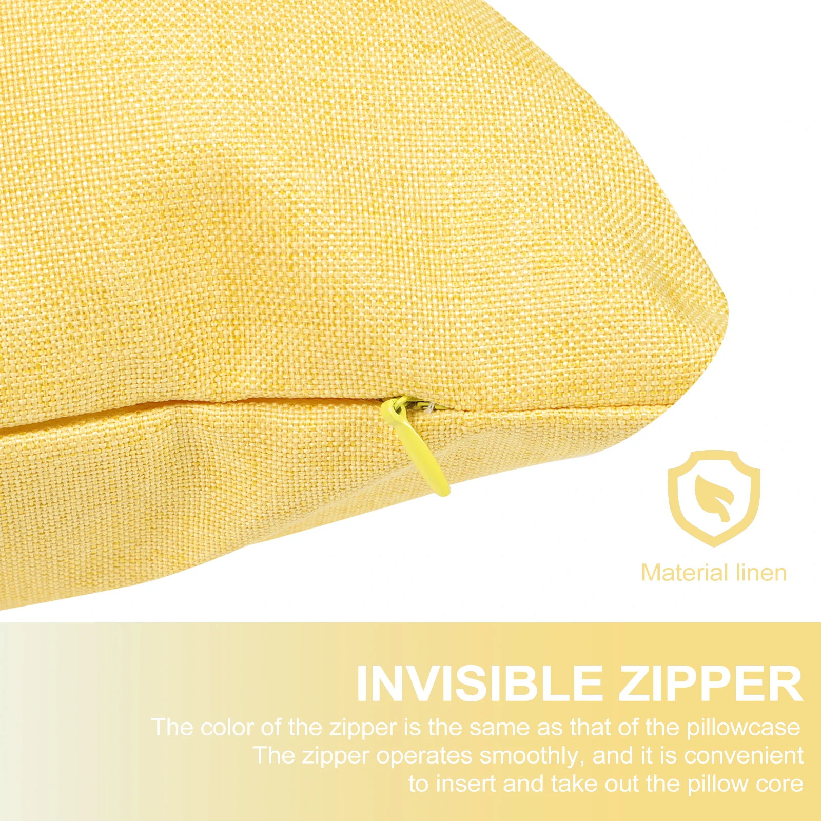 

Waterproof Pillow Cover Linen Material Lightweight Compact Size Home Office Decor Easy Clean Craftsmanship Sofa Throw