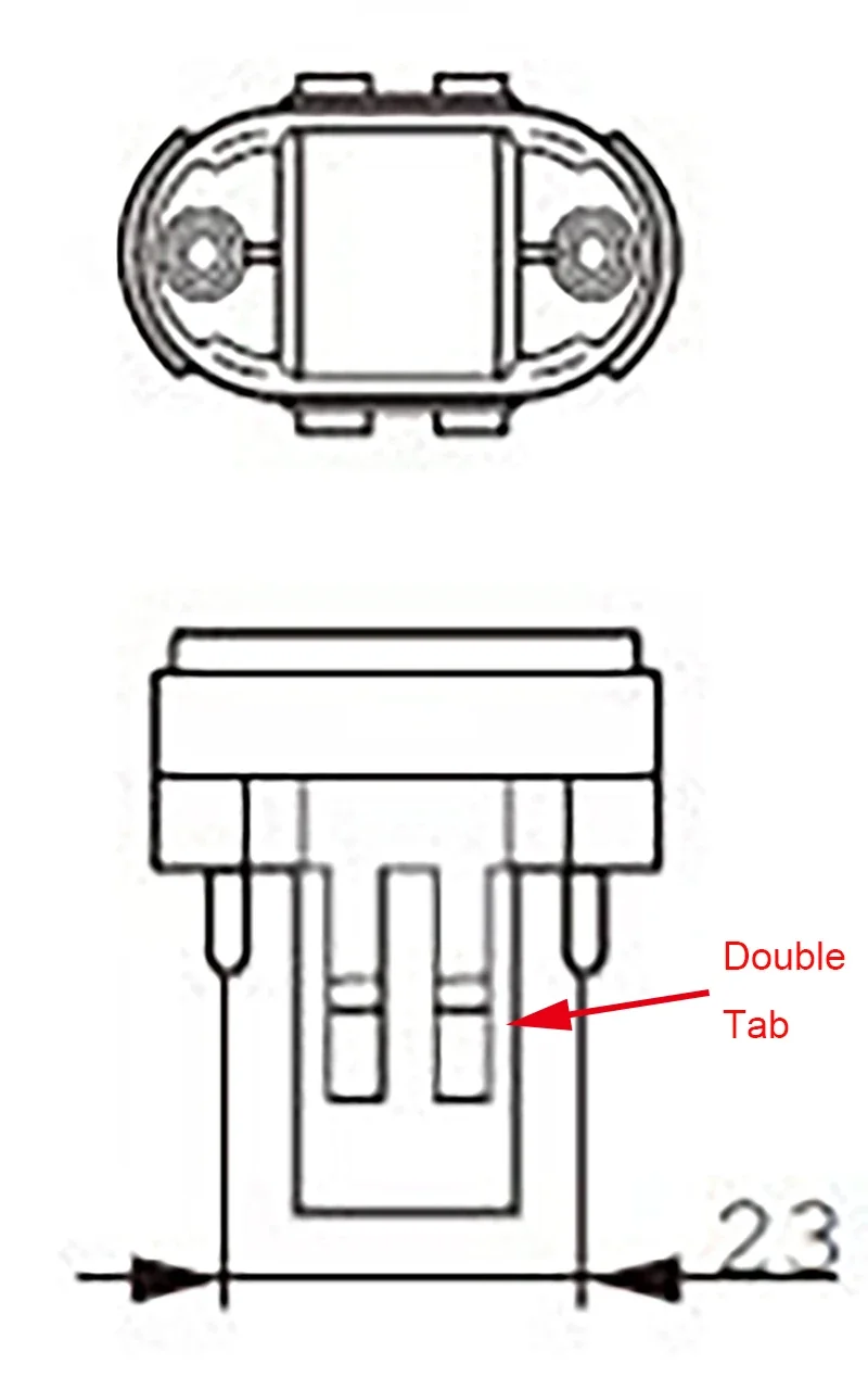 Adaptador de Base de bombilla LED, convertidor de piezas GX23 a E26, E27, CFL a Edison, doble pestaña, 4 GX23-2