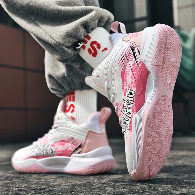 

Баскетбольная обувь, профессиональная мужская спортивная спортивная обувь, нескользящие кроссовки, тренировочные унисекс, уличные баскетбольные ботинки с мягкой подкладкой