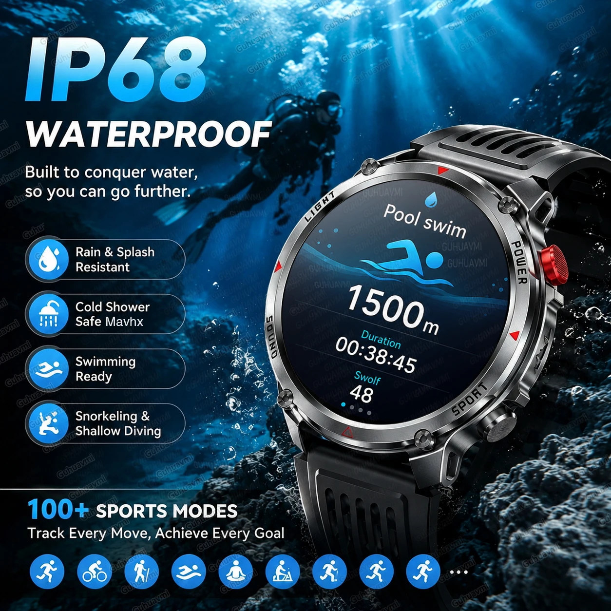 Novo Smartwatch Militar 2026 c - Outdoor Power Meter Box avaliação e preço