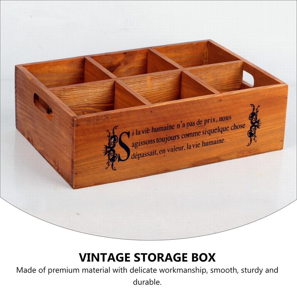 

Wooden Storage Vintage Decorative Case Retro Photo Props Home ganization Gift Vintage Storage Box Packaging Box