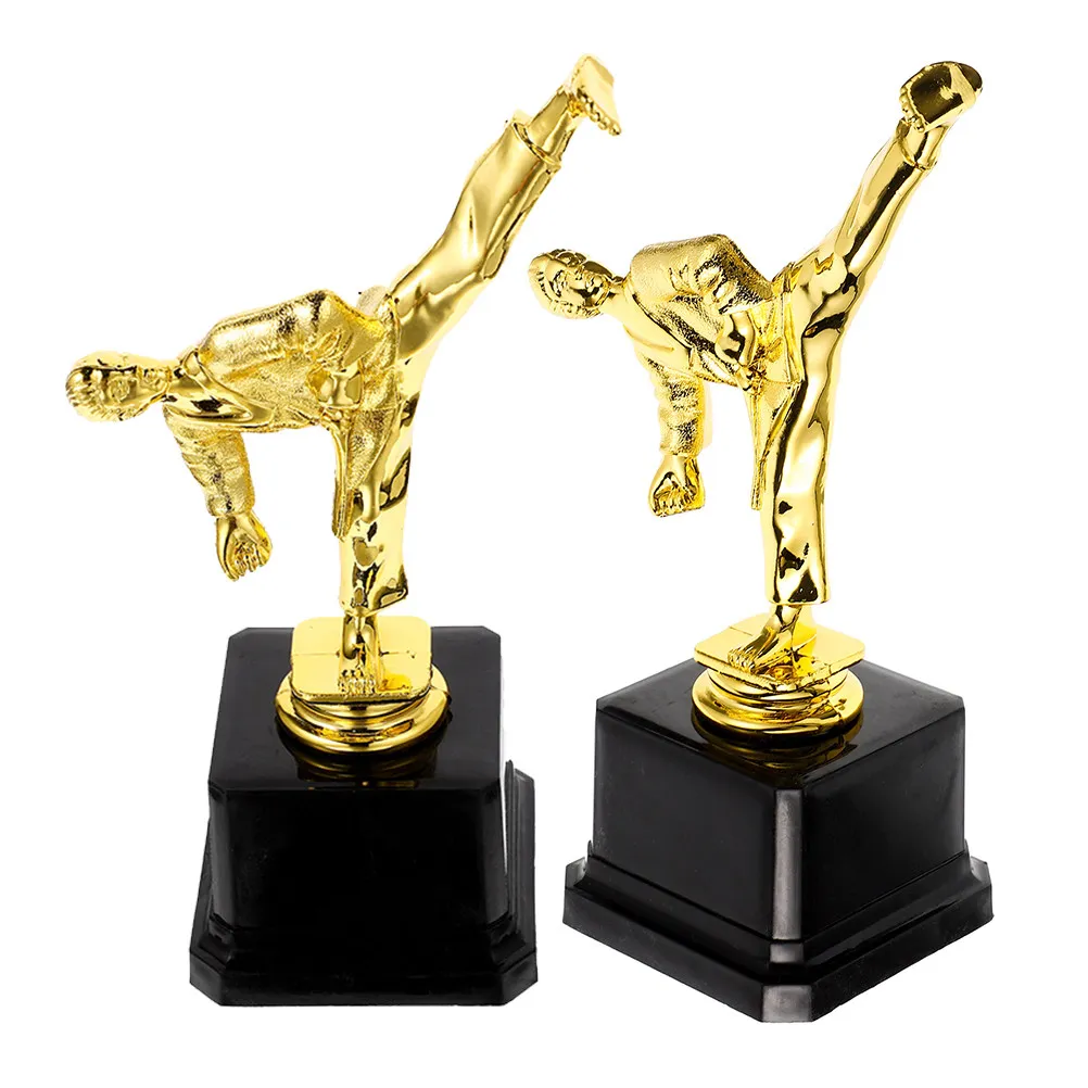 2pcs Celebration Trophy Cup with Sturdy Base – Award Statue for School, Kindergarten, Party & Competition Decor