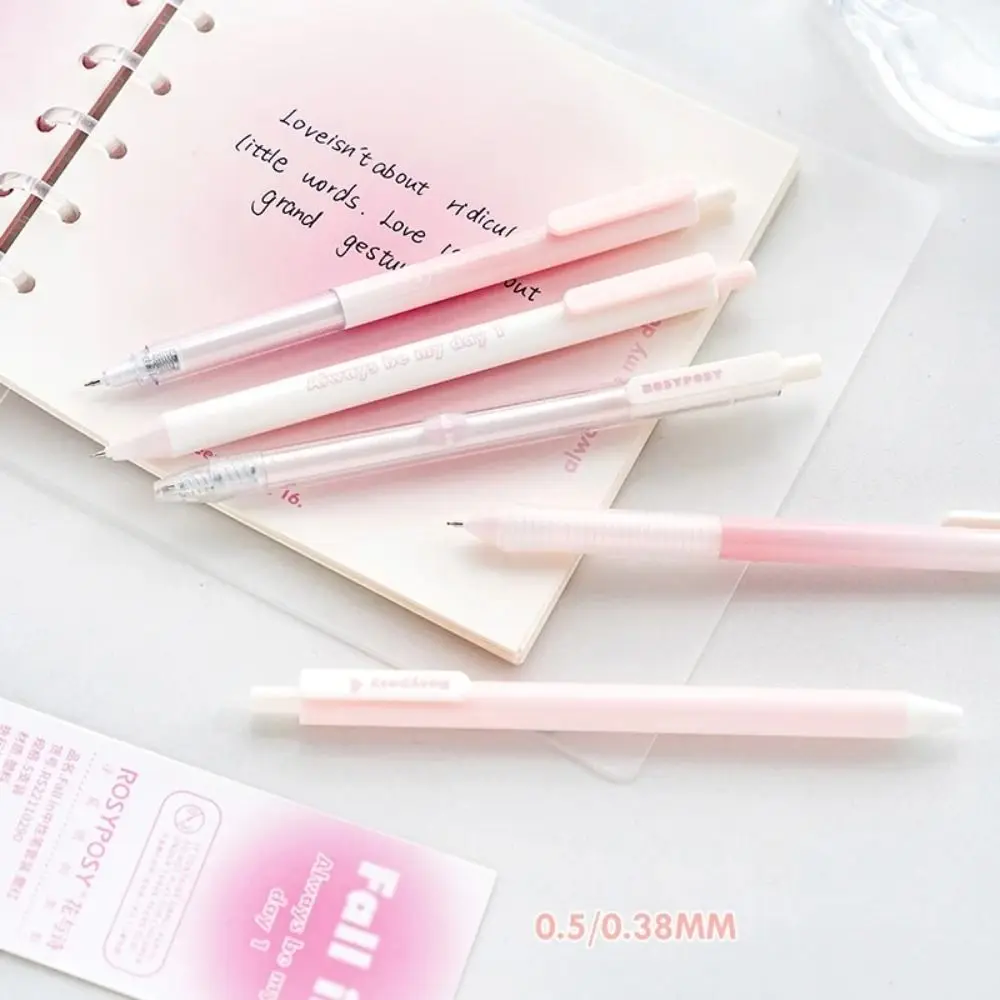 

Gradient Color Gel Pen Set Black Ink Stationery Supplies Blush Design Gel Pens Set Office Accessories Plastic Shell Stationery