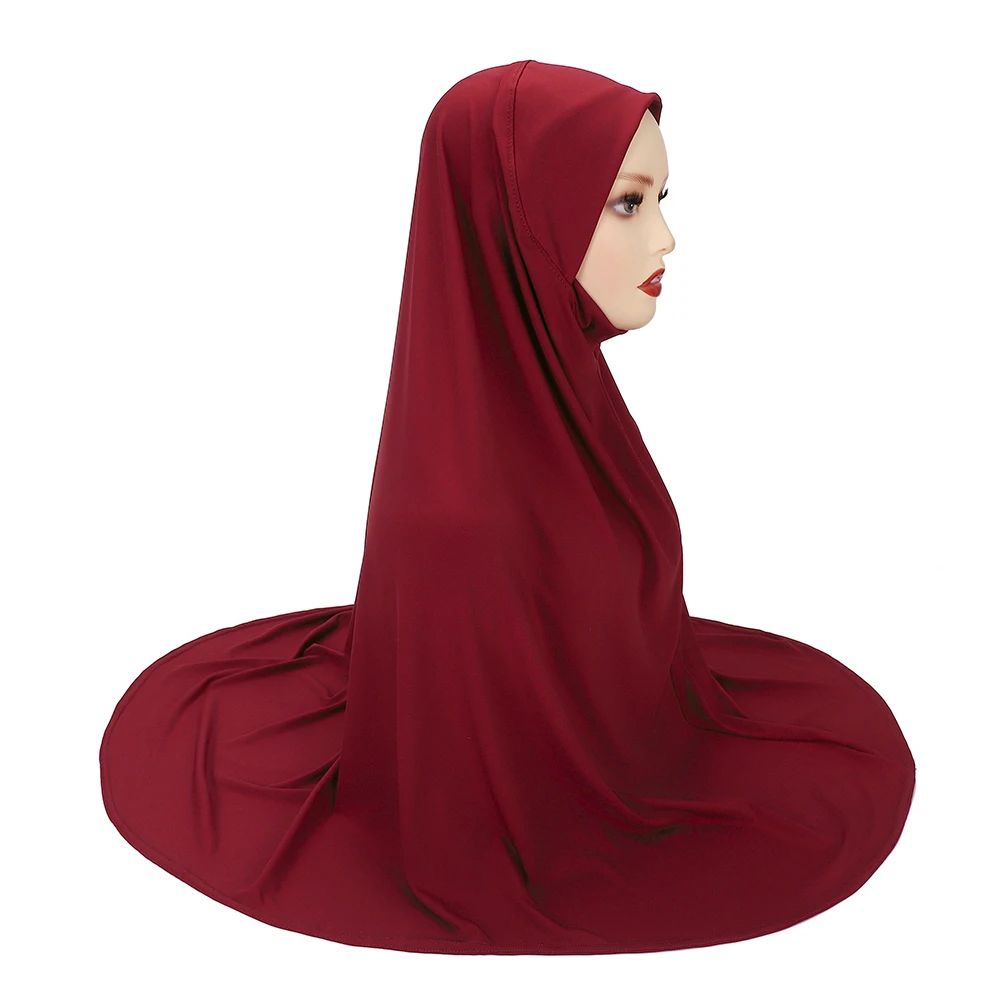 Groot formaat klaar om moslim hijab XL maat Jersey Instant hijab sjaal lichte tulband Maleisische sjaal leverancier te dragen