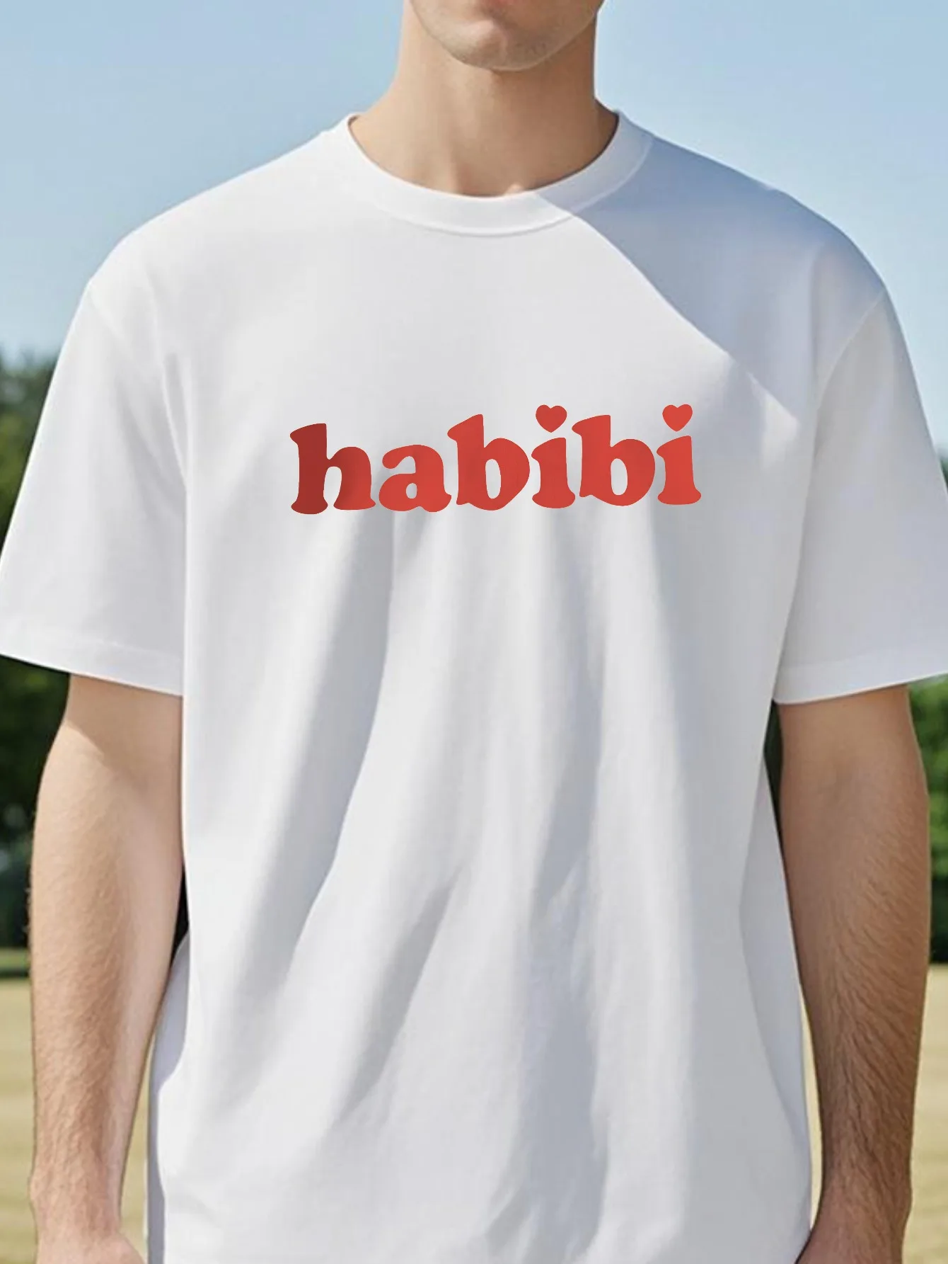 

Habibi Arabic Streetwear Muslim Rave T-Shirt Unisex Crewneck Cotton Summer Fashion Short Sleeve Tee