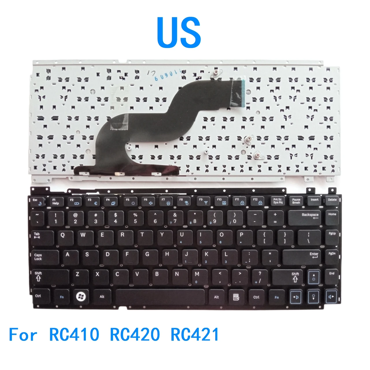 Novo teclado de idioma dos eua para samsung rc410 rc420 rc421 notebook pc teclado de substituição