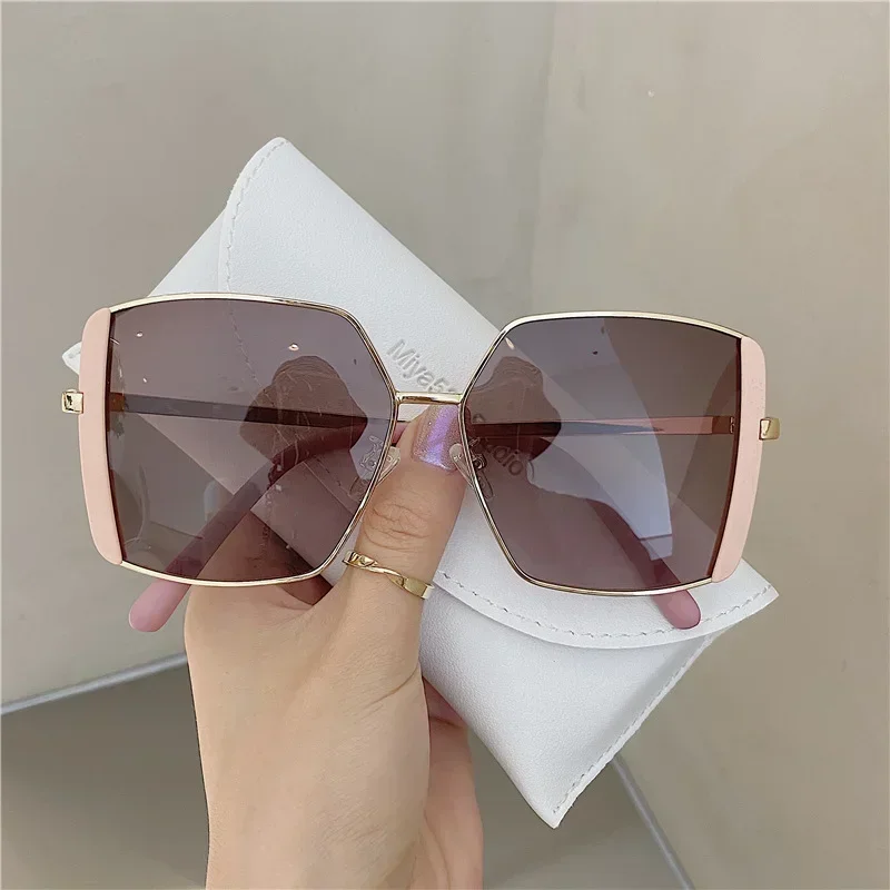 2025 New Square Metal Sunglasses Women Brand Designer Sun Glasses Outdoor Driving Fishing Eyewear Shades UV400 Oculos De Sol