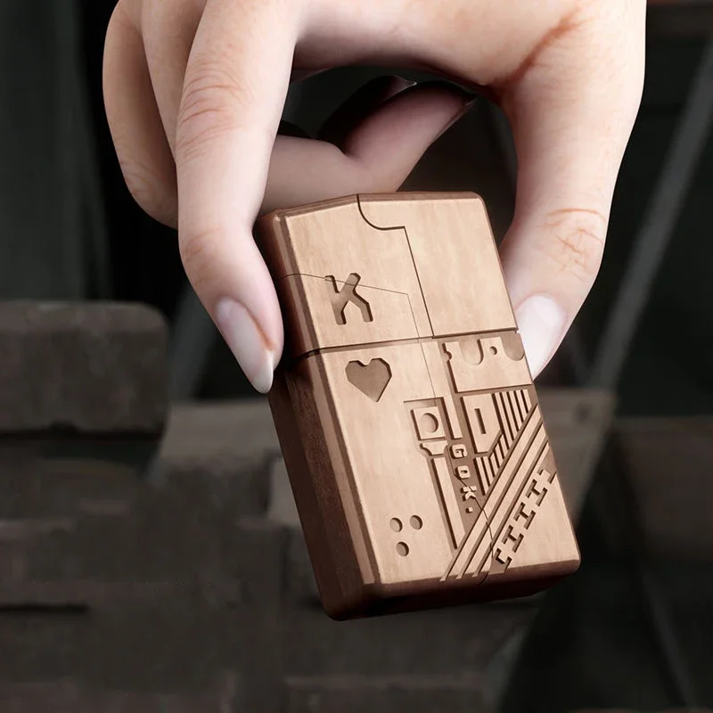 NEW Small Portable Lighter Type Alloy Folding Throwing Shell Gun Toy EDC Decompression Finger Toys Children Creative Gifts