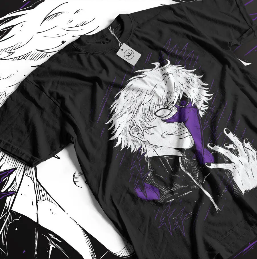 Ken Kaneki T-Shirt Tokyo GhoulManga Strip Horror Anime Black Shirt Tee All Size