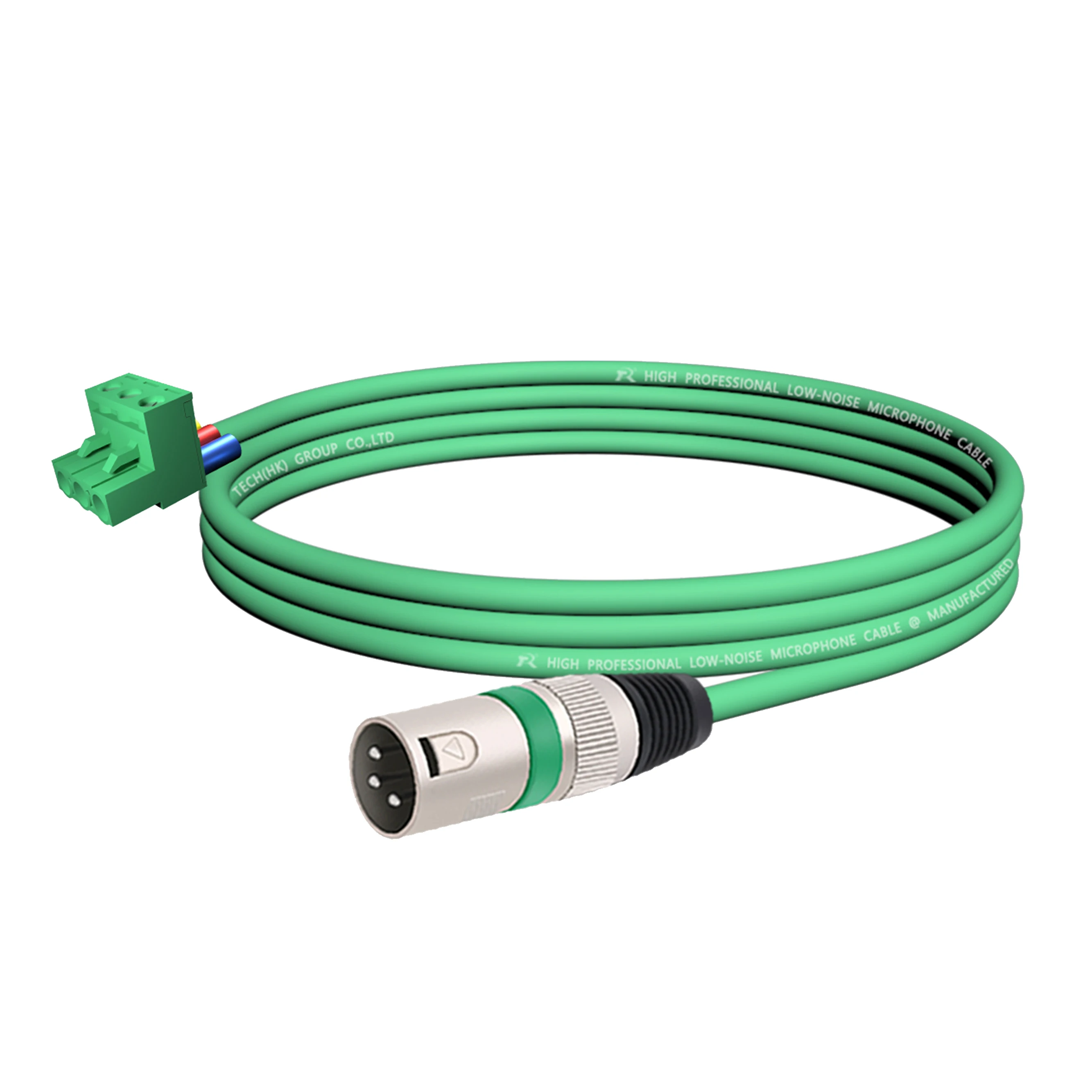 1 Stück Silber-Stecker mit Farbigem Endring und Farblich Passender Kabelummantelung, Profi-Audiokabel, Phoenix 3M/2EDG 5.08 3P zu 3P XLR M/F Kabel – Detail 6